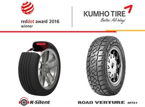 Свидетельство признания: награда Red Dot для Kumho