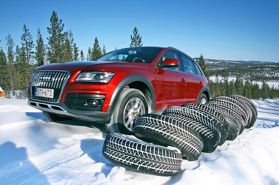 Сравнительный тест резины для внедорожников: зимних Bridgestone Blizzak LM-80 Evo, Dunlop SP Winter Sport 4D, Goodyear UltraGrip SUV, Kumho I Zen RV KC15 235/65/17 Auto Bild Allrad 2014
