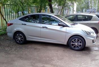 легкосплавные литые диски КиК Аттика на Hyundai Solaris авто