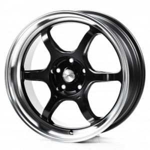 Flow Forming FF0061 7,5x17 5x112 ET38 DIA66,6 (matt black machined lip)