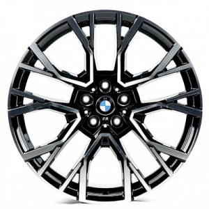 Replica BMW (B45) 9,5x21 5x120 ET37 DIA74,1 (black machined face)