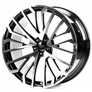Replica Forged Audi (A01002) 10x23 5x112 ET15 DIA66,6 (gloss black machined face)