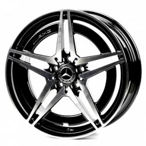 Replica Forged Mercedes (MR2111249) 7,5x18 5x112 ET38 DIA66,6 (gloss black machined face)