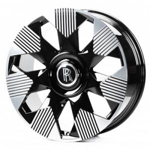 Replica Forged Rolls Royce (RR0001) 8,5x22 5x112 ET19 DIA66,6 (gloss black machined face)