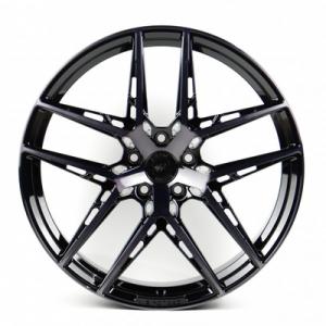 WS Forged WS22843 8x20 5x112 ET45 DIA66,6 (gloss black dark machined face)