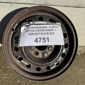 Steel Noname 5,5x14 4x114,3 ET46 DIA67,1 (black)